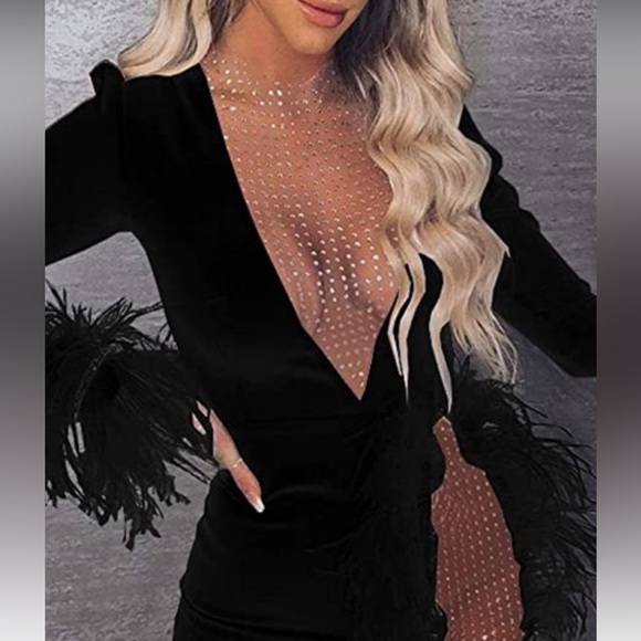 Sexy glitter, black dress. Size small - Picture 2 of 7